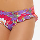 Hula Honey Junior's Impressionist Ruffled Bikini Bottoms Swimsuit Purple Size X-Small