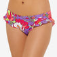 Hula Honey Junior's Impressionist Ruffled Bikini Bottoms Swimsuit Purple Size X-Small