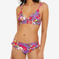 Hula Honey Women's Junior's Impressionist Bloom Bikini Top Swimsuit Purple Size XL