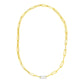 14k Yellow Gold Paperclip Chain Necklace with Diamond Link