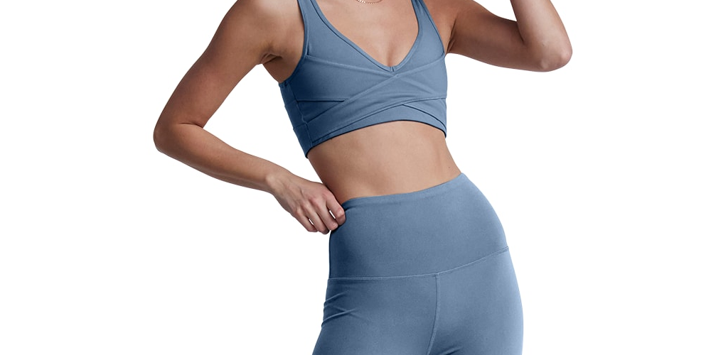 Varley Women's Let's Move High Waist Leggings Blue Size Large