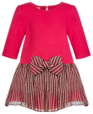 Samara Baby Girls Knit Bodice Dress with Lurex Skirt  Red Red Size 12 months