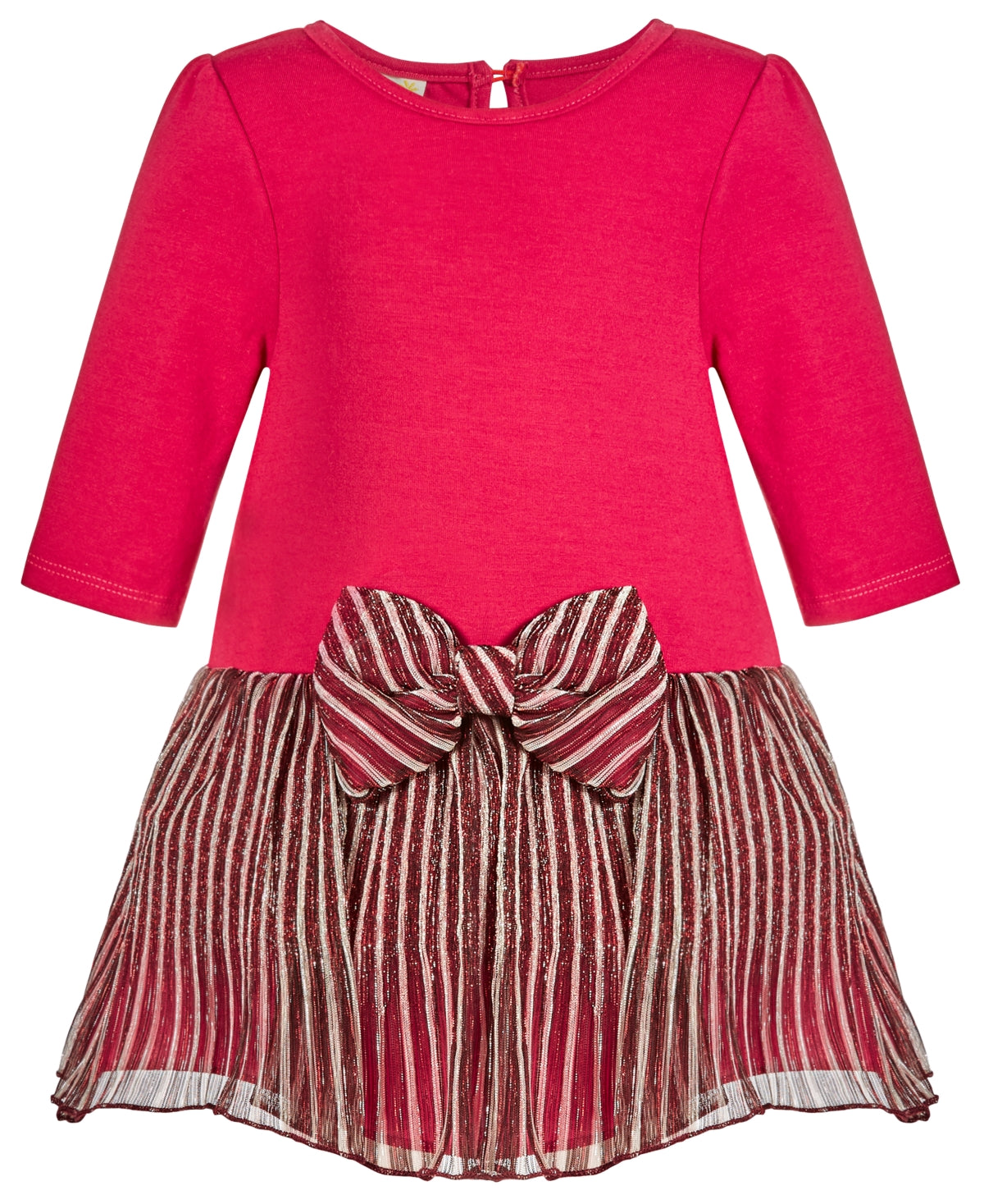 Purple Rose Baby Girl's Knit Bodice Dress with Lurex Skirt Red Size 18 MOS