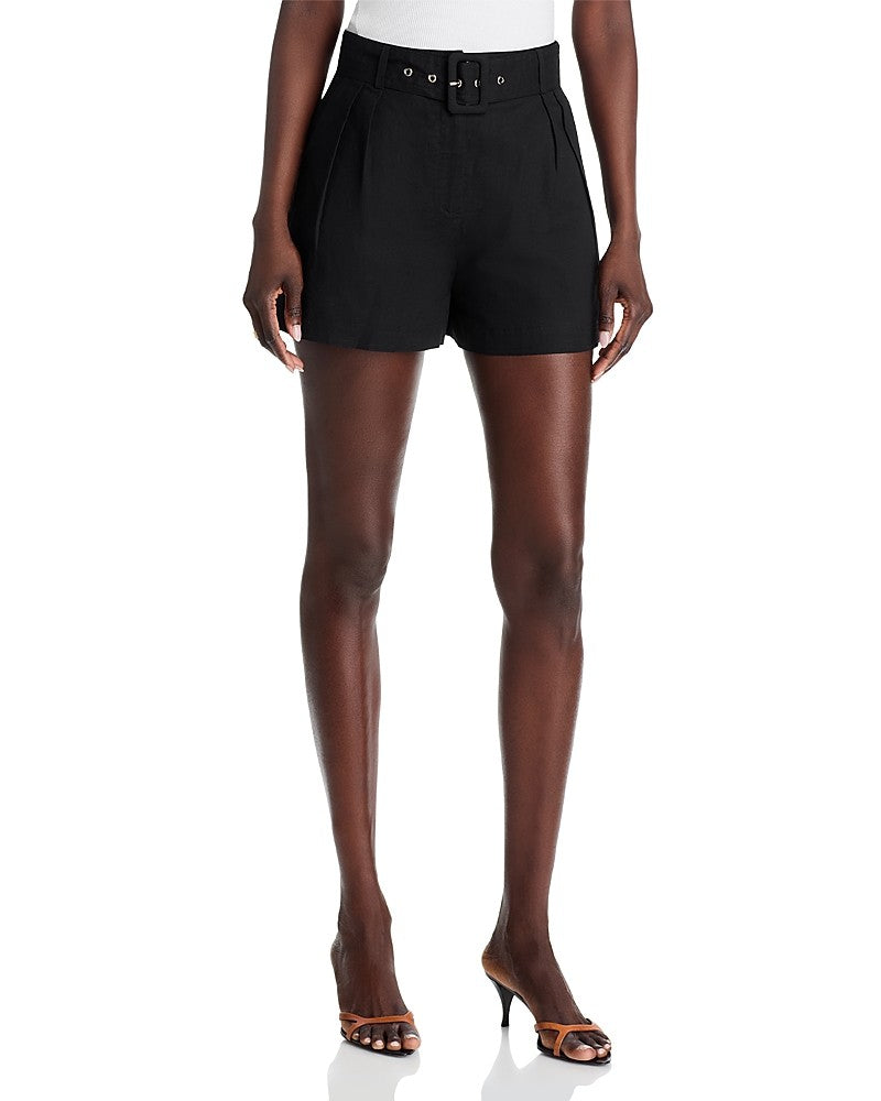 Aqua Belted Shorts