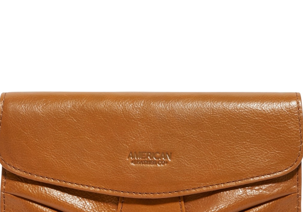 American Leather Co. Miles Wristlet Clutch Cafe Latte Vintage