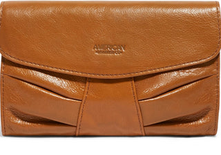 American Leather Co. Miles Wristlet Clutch Cafe Latte Vintage