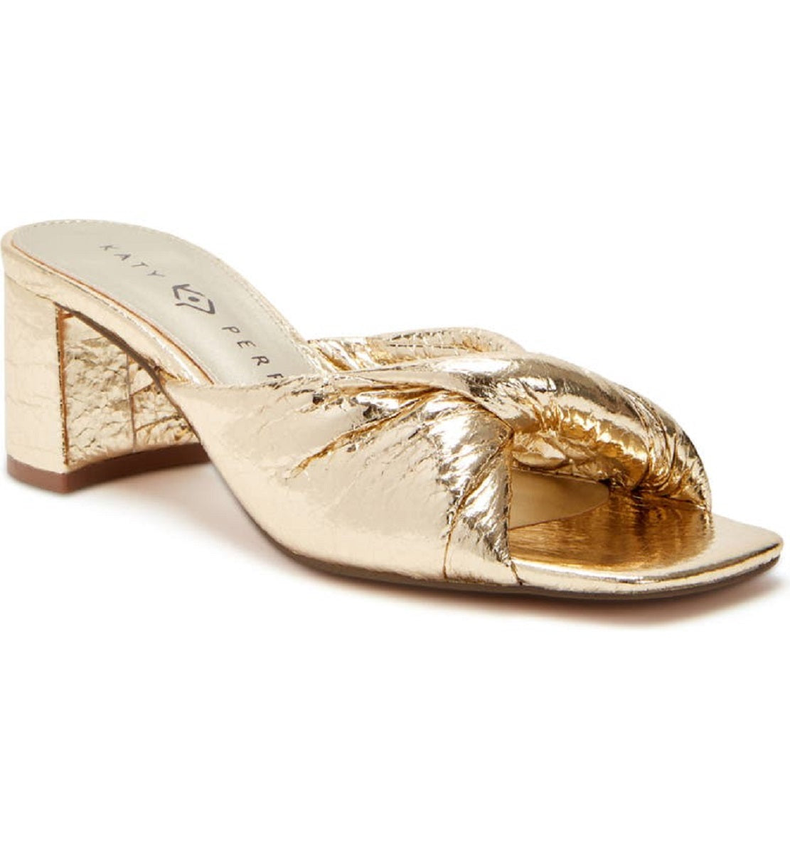 Katy Perry Women's The Tooliped Twisted Sandal Yellow Size 8.5