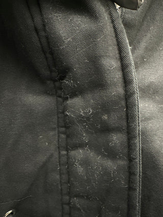 Collection B Women's Junior's Faux Fur Trim Hooded Anorak Coat Black Size X-Large