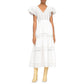 Sea Women's Georgina Eyelet V Neck Dress White Size 2