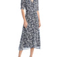 Sea New York Suzie Ruched Midi Dress Navy