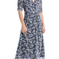 Sea New York Suzie Ruched Midi Dress Navy