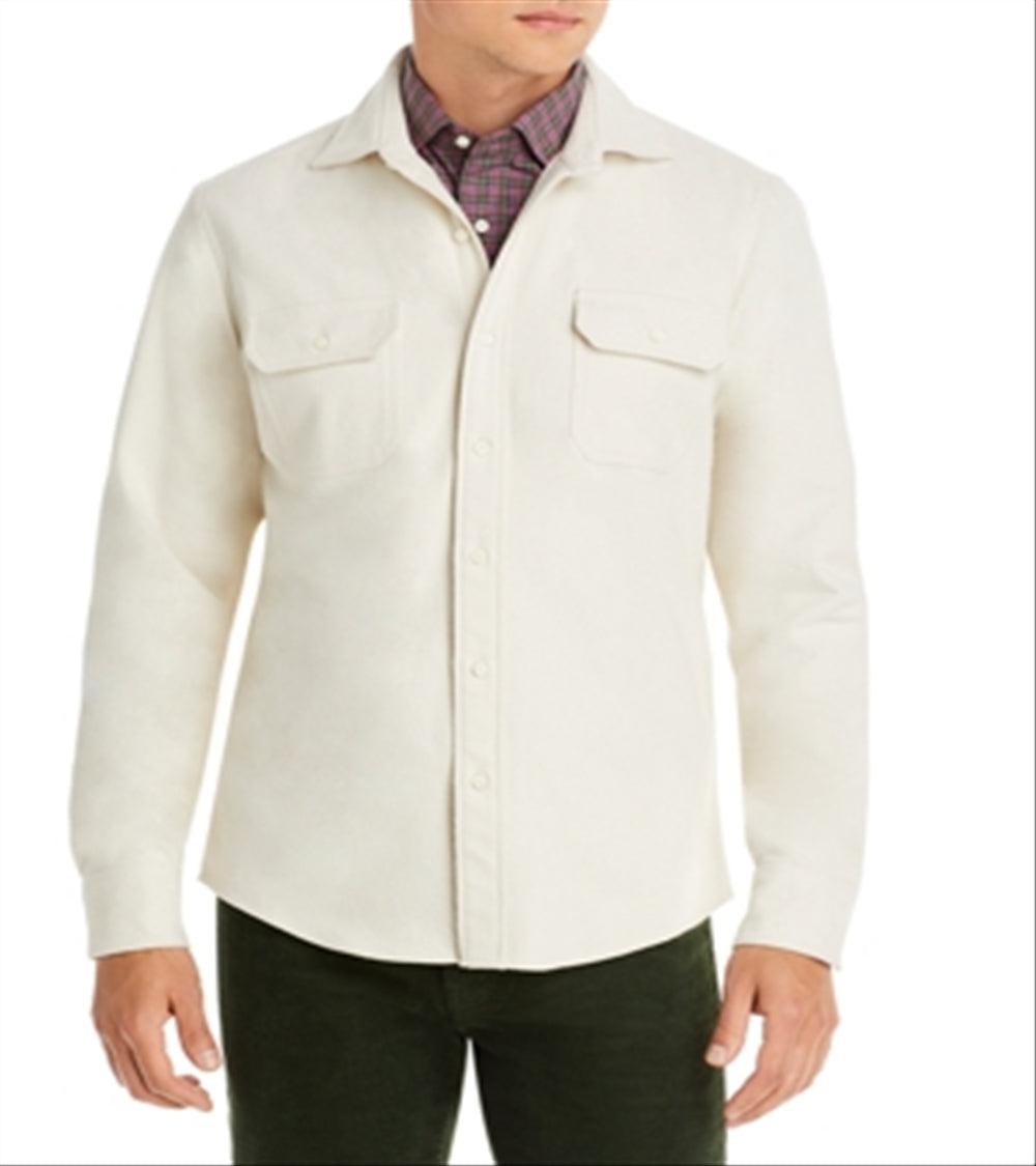 Sid Mashburn Men's Cotton Button Down Utility Shirt White Size L