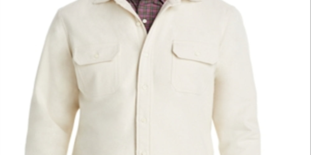 Sid Mashburn Men's Cotton Button Down Utility Shirt White Size L