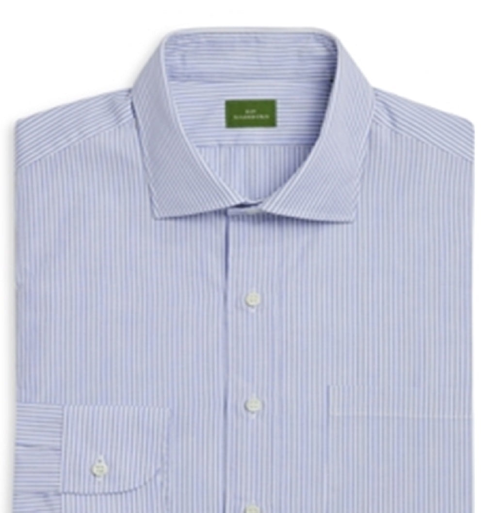 Sid Mashburn Men's Regular Fit Dress Shirt Blue Size 17X34