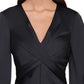 Staud Women's Madison Cross Front Blouse Black Size 10