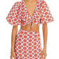 Rhode Lana Puff Sleeve Crop Top Orange