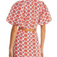 Rhode Lana Puff Sleeve Crop Top Orange
