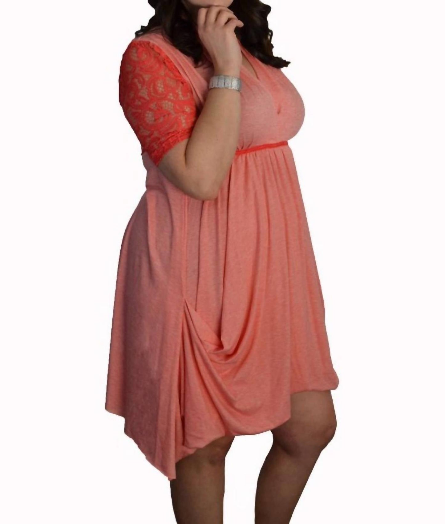 Tough Luv - Lace Sleeve Goddess Pocket Dress