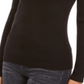 Hippie Rose Junior's Mock Neck Cutout Sweater Black Size X-Small