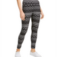 Hippie Rose Junior's Printed High Waist Leggings Black Size Medium