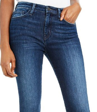 Flying Monkey Women's Cropped Frayed Skinny Jeans Blue Size 30