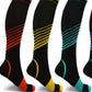 Extreme Fit Men's 6 Pack High Sport Knee High Compression Socks Black Size Small