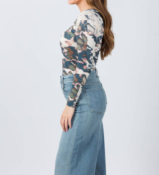 Amb Designs - Camouflage Art Raw Edge Second Skin Top