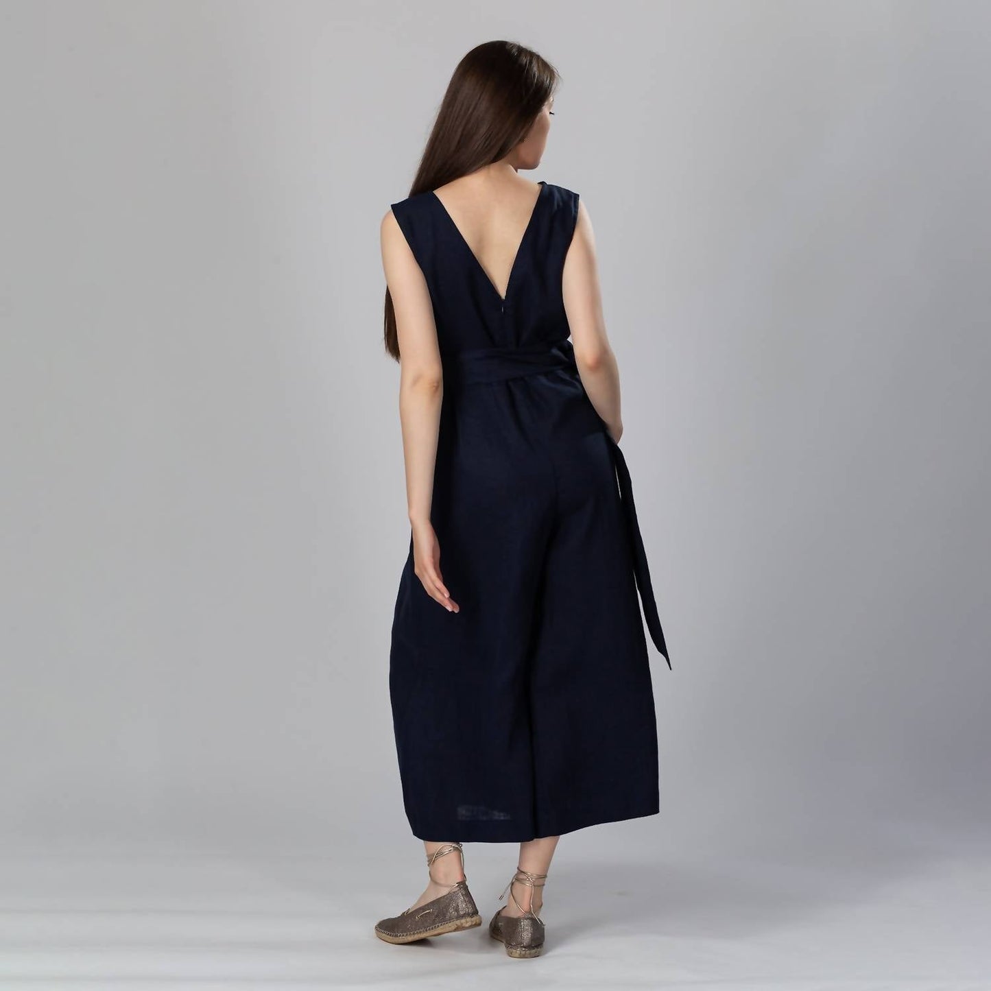 Knotium - Free Oversized Linen Jumpsuit