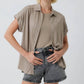 Majestic Filatures - Stretch Linen Short Sleeve Shirt With Rolled Cuff
