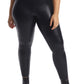 Women's Jet Black High-Waist Faux-Leather Leggings Size M