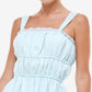 Q & A Women's Smocked Metallic Cami Top Blue Size X-Large
