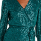 Aqua Women's Sequin Mini Dress Green Size 6