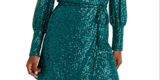 Aqua Women's Sequin Mini Dress Green Size 6
