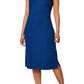 Leota Hilary Dress Varigated Rib Knit Gala Blue Size Small