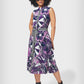 Leota Women's Sleeveless Mindy Dress in Retro Floral Purple