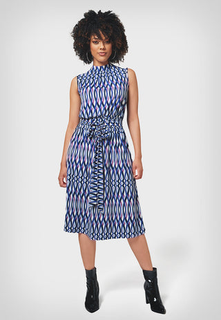 Leota Women's Sleeveless Mindy Dress in Retro Crystal Blue