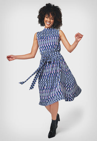 Leota Women's Sleeveless Mindy Dress in Retro Crystal Blue