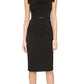 Black Halo Women's 'Jackie' Belted Gabardine Sheath Dress Black Size 0