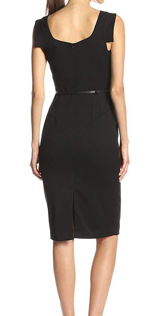 Black Halo Women's Jackie O Belted Dress Black Size 6