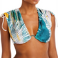 Andrea Iyamah Menasa Ruched Underwire Bikini Top Green Size M