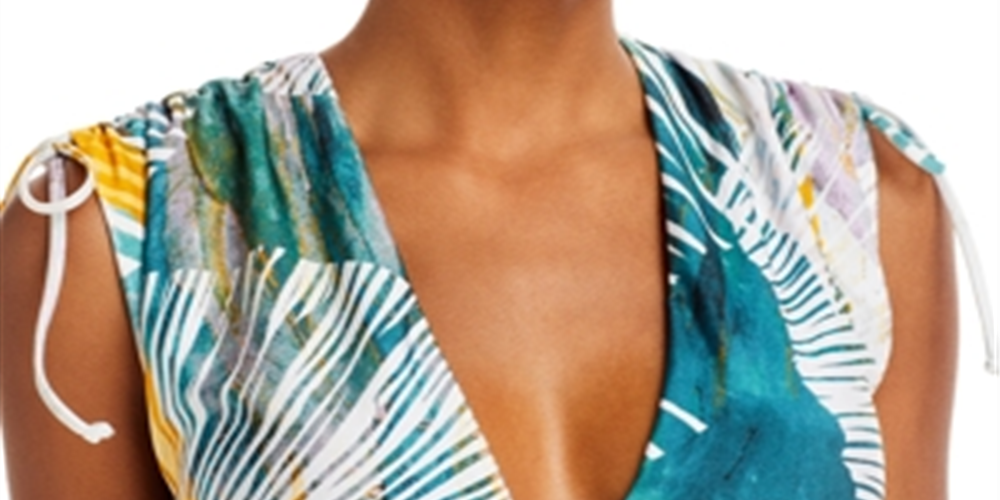 Andrea Iyamah Menasa Ruched Underwire Bikini Top Green Size M