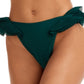 Andrea Iyamah Women's Salama Ruffle Bikini Bottom Green Size Medium