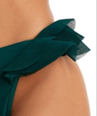 Andrea Iyamah Women's Salama Ruffle Bikini Bottom Green Size Medium