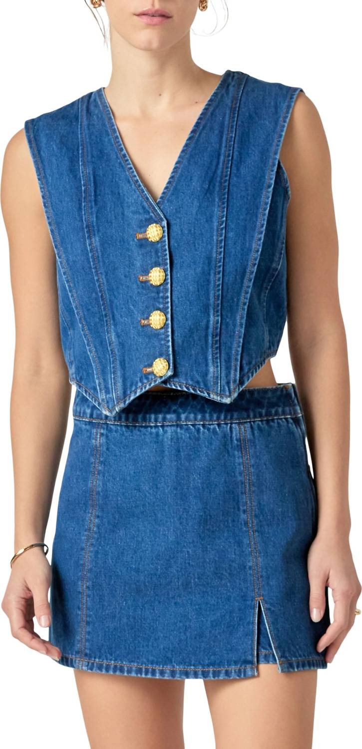 2.7 August Apparel - Keepin' It Classy Denim Vest