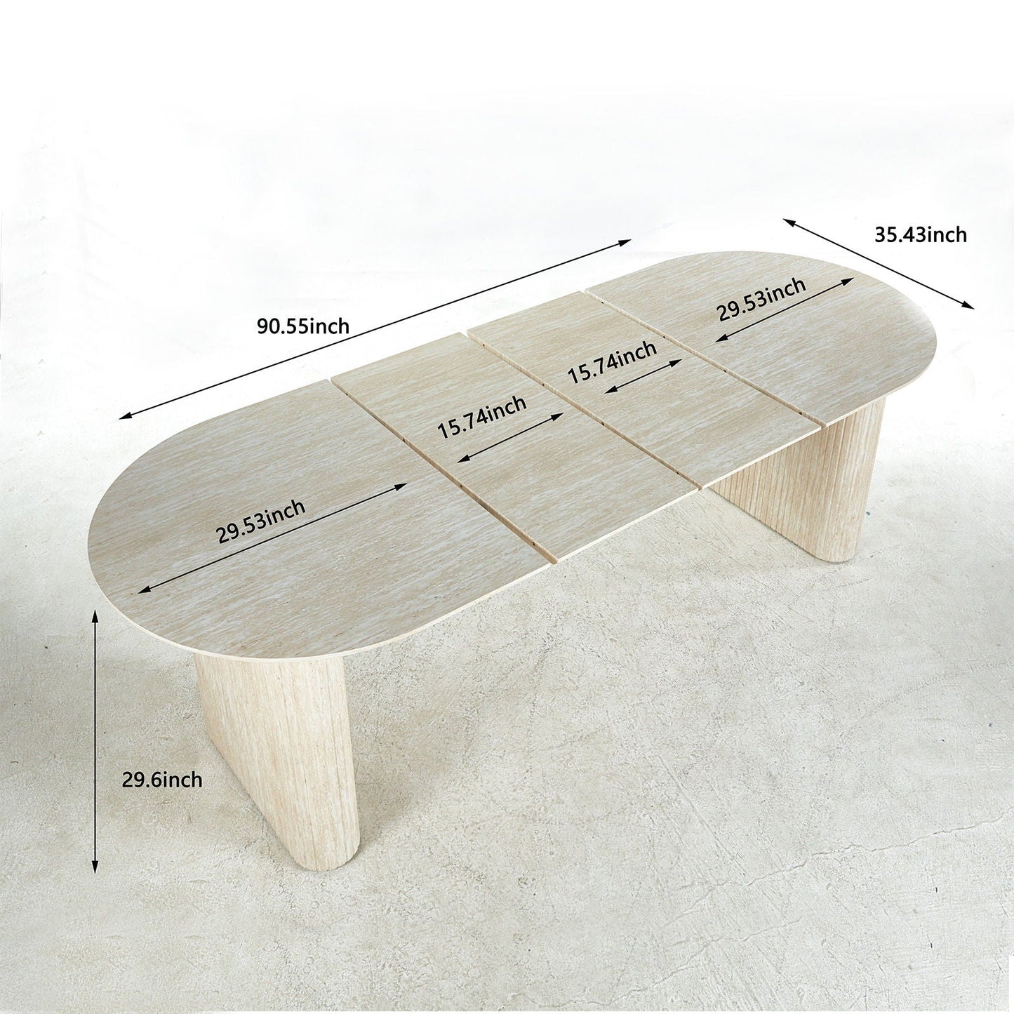 Extensible Table Leg For Dining - American White Oak