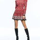 Alice + Olivia - Elvira Smocked Bodice Mini Dress