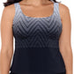 Reebok Women's Endless Endurance Tankini Top Swimsuit Black Size 14