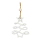 Wood Tree Tag Ornament with Beaded Hanger (Set of 9)