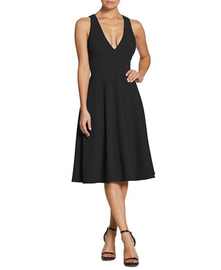 Dress The Population Women's Catalina Fit & Flare Cocktail Dress Black Size Small