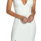 Dress The Population Women's Iris Slit Crepe Gown White Size XX-Small